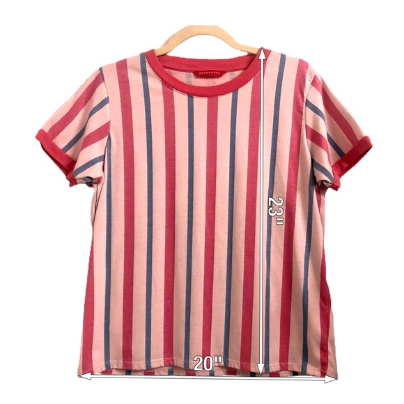 Striped 70s Pink/Blue Shirt - Picture 3 of 5